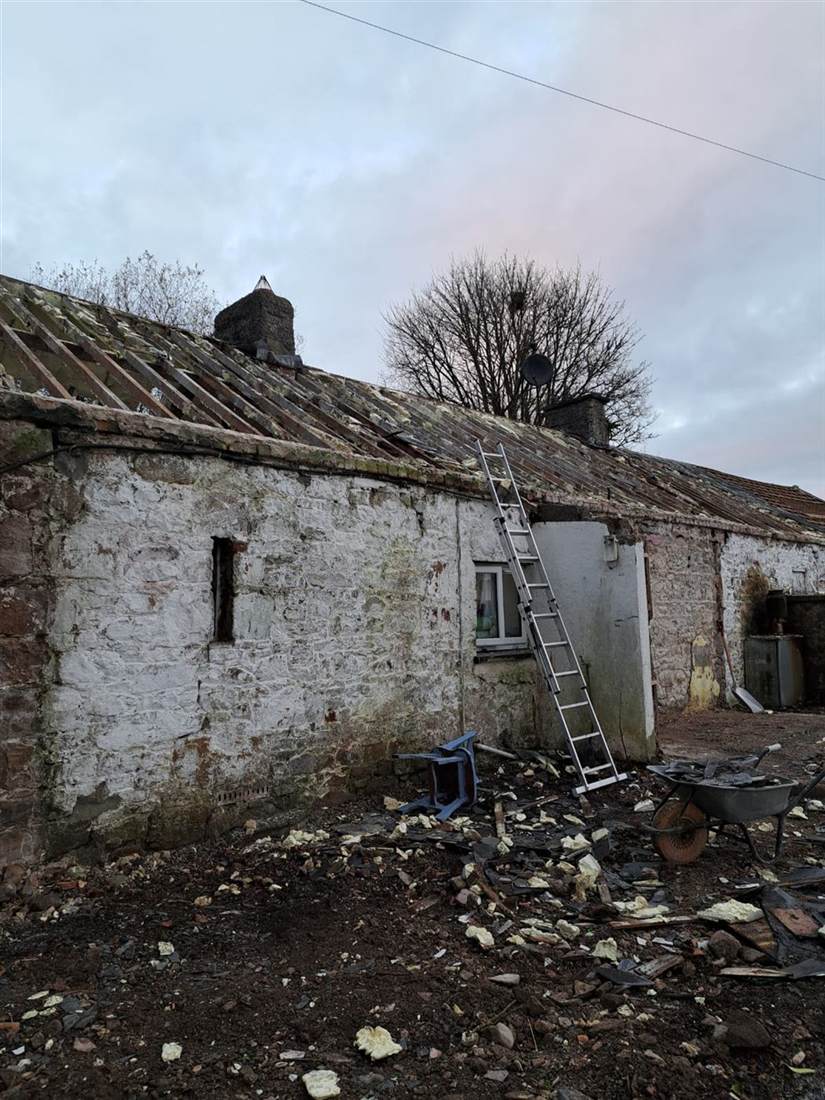 Traditional slate roof installation